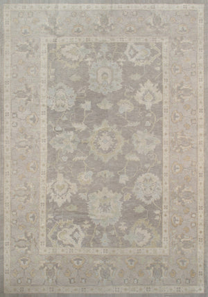 Pasargad Antique Oushak Collection Purple Lamb's Wool Area Rug 044067-PASARGAD
