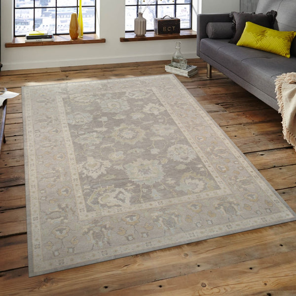 Pasargad Antique Oushak Collection Purple Lamb's Wool Area Rug 044067-PASARGAD