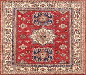 Pasargad Vintage Kazak Collection Red Lamb's Wool Area Rug 044074-PASARGAD