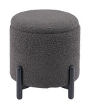 Zuo Modern Calistoga 100% Polyester, Plywood, MDF, Beech Wood Modern Ottoman Dark Gray 100% Polyester, Plywood, MDF, Beech Wood