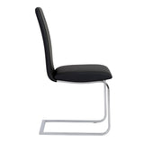 Cinzia Dining Chair in Black with Chrome Legs - Set of 2