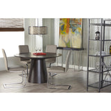 Cinzia Dining Chair in Taupe with Chrome Legs - Set of 2
