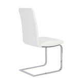 Cinzia Dining Chair in White with Chrome Legs - Set of 2