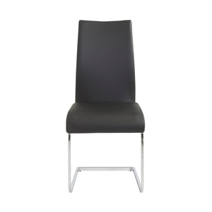 Epifania Dining Chair in Black with Chrome Legs - Set of 4