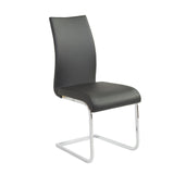 Epifania Dining Chair in Black with Chrome Legs - Set of 4
