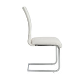 Epifania Dining Chair in White with Chrome Legs - Set of 4