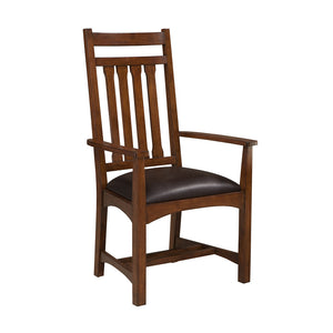 Intercon Oak Park Mission Narrow Slat Arm Chair OP-CH-925CA-MIS-RTA OP-CH-925CA-MIS-RTA