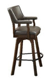 ECI Furniture Gettysburg Deluxe Spectator Bar Stool, Dark Distressed - Set of 2 Dark Distressed Wood solids and veneers