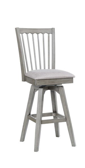 ECI Furniture Graystone Spindle Back Barstool, Burnished Gray Burnished Gray Hardwood solids and veneers