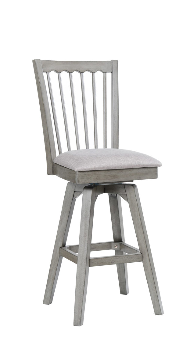 ECI Furniture Graystone Spindle Back Barstool, Burnished Gray Burnished Gray Hardwood solids and veneers