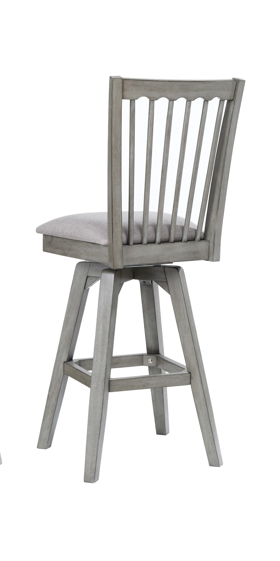 ECI Furniture Graystone Spindle Back Barstool, Burnished Gray Burnished Gray Hardwood solids and veneers