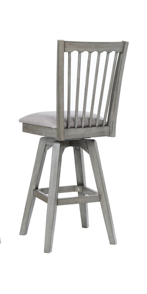 ECI Furniture Graystone Spindle Back Barstool, Burnished Gray Burnished Gray Hardwood solids and veneers