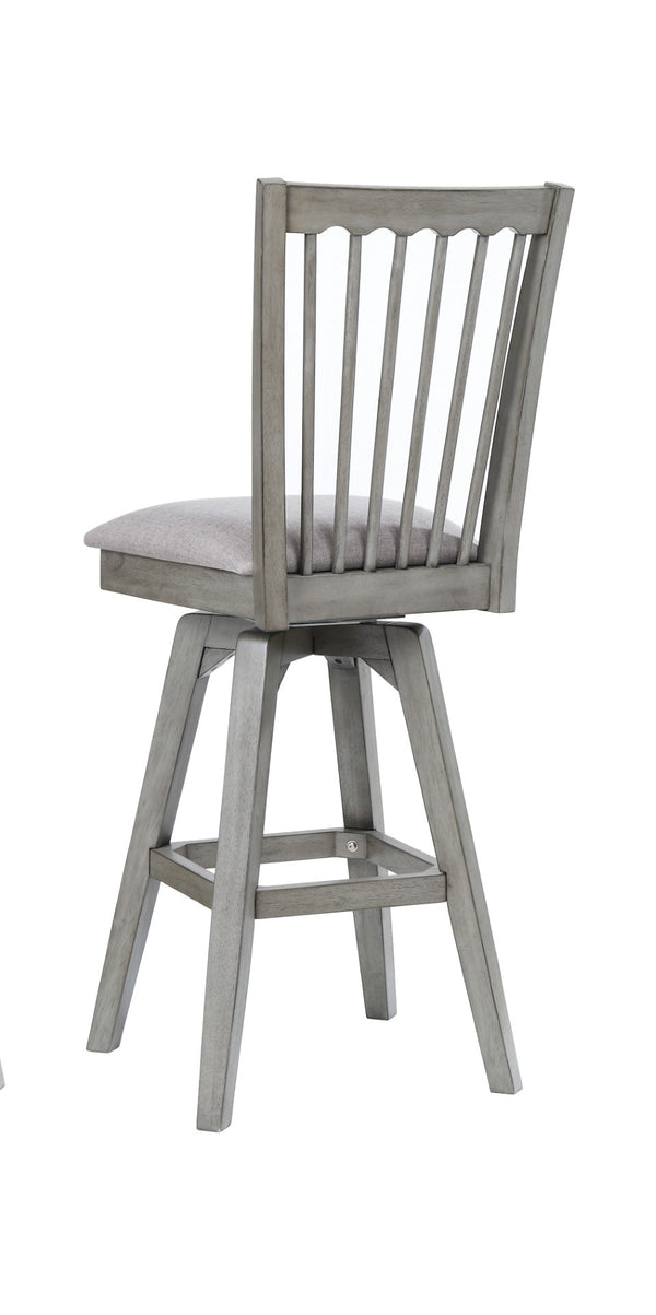 ECI Furniture Graystone Spindle Back Barstool, Burnished Gray Burnished Gray Hardwood solids and veneers