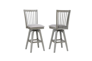 ECI Furniture Graystone Spindle Back Barstool, Burnished Gray Burnished Gray Hardwood solids and veneers
