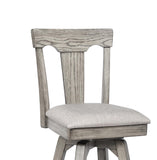 ECI Furniture Graystone 24" Panel Back Counter Stool w/Uph Seat, Burnished Gray Burnished Gray Hardwood solids and veneers