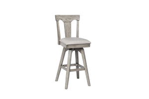 ECI Furniture Graystone 24" Panel Back Counter Stool w/Uph Seat, Burnished Gray Burnished Gray Hardwood solids and veneers