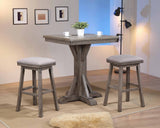 ECI Furniture Graystone 42" Height Pub Table Complete, Burnished Gray Burnished Gray Wood solids and veneers