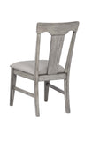 ECI Furniture Graystone Side Chair w/ Soft Gray Upholstery - Set of 2 Burnished Gray Wood solids and veneers