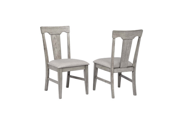 ECI Furniture Graystone Side Chair, Burnished Gray - Set of 2 Burnished Gray Wood solids and veneers