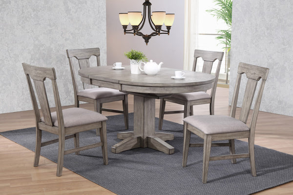 ECI Furniture Graystone Side Chair, Burnished Gray - Set of 2 Burnished Gray Wood solids and veneers