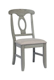 ECI Furniture Graystone Napolean Side Chair, Burnished Gray - Set of 2 Burnished Gray Hardwood solids and veneers