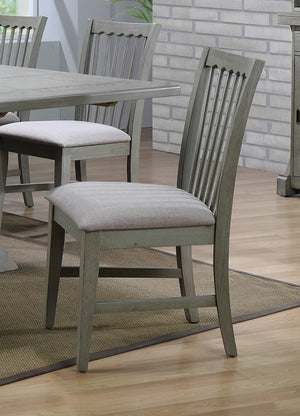 ECI Furniture Graystone Side Chair, Burnished Gray - Set of 2 Burnished Gray Wood solids and veneers