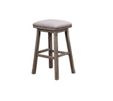 ECI Furniture Graystone 24" Saddle Stool, Burnished Gray - Set of 2 Burnished Gray Wood solids and veneers