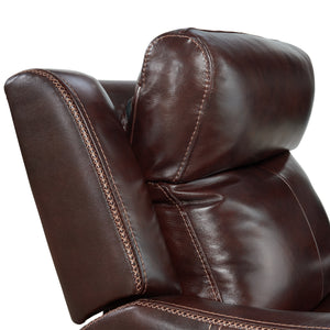 Intercon Wainwright Contemporary Dual-Power Recliner | Reddish Brown WW-RC-140DPR-RBN-C WW-RC-140DPR-RBN-C