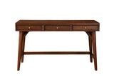 Alpine Furniture Flynn Large Desk, Walnut 966WAL-66 Walnut Mahogany Solids & Okoume Veneer 52 x 24 x 30.5