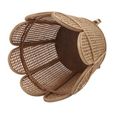 Sagebrook Home Contemporary Bamboo/rattan, Set of 2 -  11/14"d Wavy Planters, Brown 17000 Brown Bamboo Wood