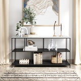 Zuo Modern Singularity Marble, MDF, Iron Modern Commercial Grade Console Table White, Black Marble, MDF, Iron