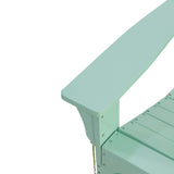 Zuma Outdoor Contemporary Acacia Wood Foldable Adirondack Chair, Light Mint