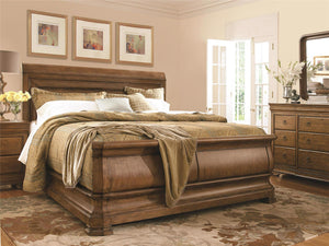 Universal Furniture Pennsylvania House New Lou Louie P's Sleigh Bed Complete King 6/6 07176B-UNIVERSAL