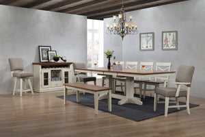 ECI Furniture Choices Dining Server, Antique White/Acacia Antique White/Acacia Wood solids and veneers