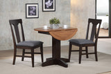 ECI Furniture Choices Drop Leaf Table Complete, Black Oak Black Oak with Acacia Top Wood solids and veneers