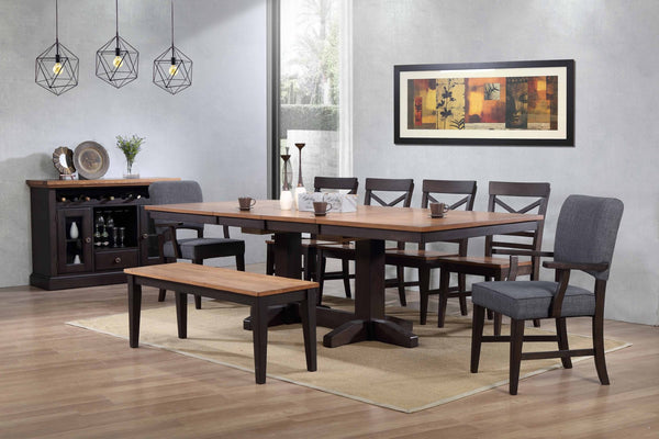 ECI Furniture Choices Dining Server, Black Oak/Acacia Black Oak/Acacia Wood solids and veneers