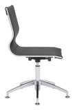English Elm EE2609 100% Polyurethane, Plywood, Steel Modern Commercial Grade Conference Chair Black, Silver 100% Polyurethane, Plywood, Steel