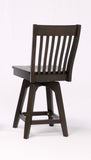 ECI Furniture Choices Slat Back Seat, Black Oak, Barstool Height - Set of 2 Black Oak Wood solids and veneers