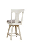 ECI Furniture Choices Panel Back Bar Stool with padded seat, Antique White - Set of 2 Antique White Wood solids and veneers