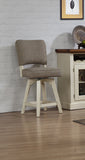 ECI Furniture Choices Upholstered Barstool, Antique White - Set of 2 Antique White Wood solids and veneers