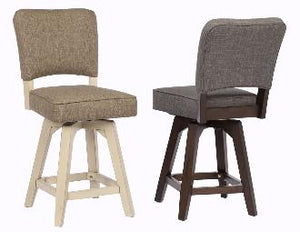 ECI Furniture Choices Upholstered Counter Stool, Black Oak - Set of 2 Black Oak Wood solids and veneers