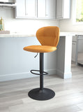 Zuo Modern Salem 100% Polyester, Plywood, Steel Modern Commercial Grade Barstool Yellow, Black 100% Polyester, Plywood, Steel