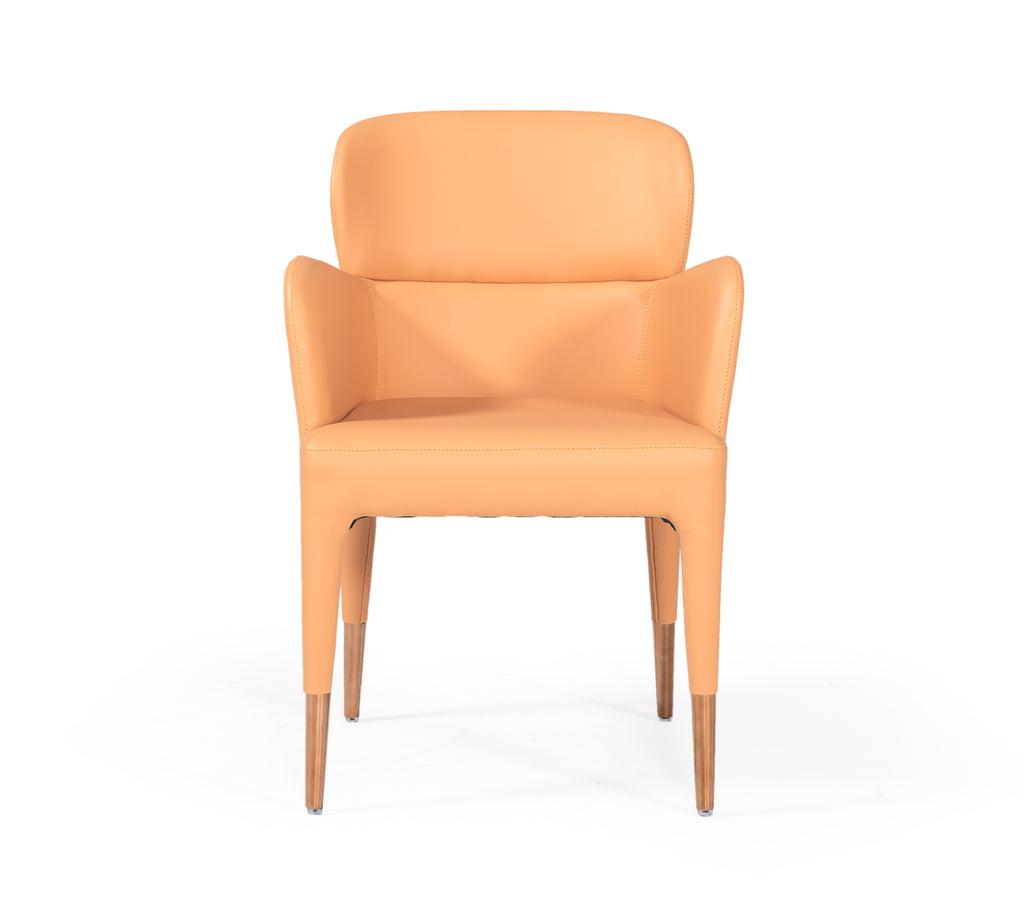 VIG Furniture Modrest Ogden - Modern Peach & Rosegold Dining Armchair VGCS-ACH-17193