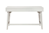 Alpine Furniture Flynn Large Desk, White 966-W-66 White Mahogany Solids & Okoume Veneer 52 x 24 x 30.5