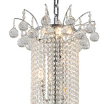 Bethel Chrome Chandelier in Metal & Crystal