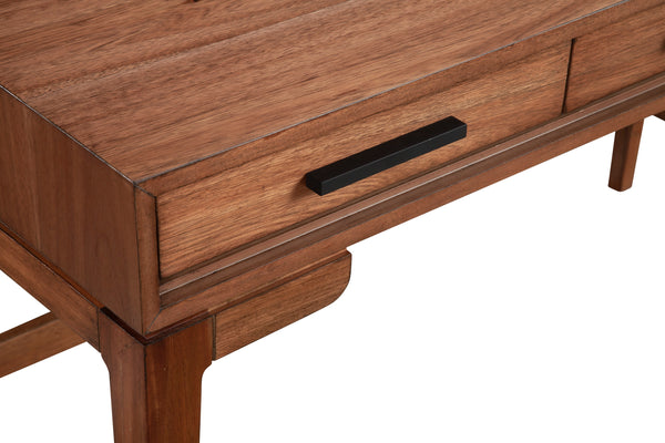 Nova Large Desk in Honey Maple - Elegant Mahogany Design with Dovetail Drawers & Smooth Glides