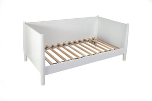 Alpine Furniture Flynn Mid Century Modern Twin Size Day Bed, White 966-W-09T Acorn Mahogany Solids & Okoume Veneer 44 x 82 x 35