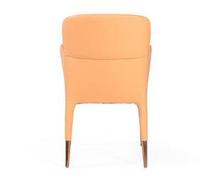 VIG Furniture Modrest Ogden - Modern Peach & Rosegold Dining Armchair VGCS-ACH-17193
