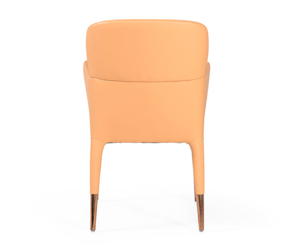 VIG Furniture Modrest Ogden - Modern Peach & Rosegold Dining Armchair VGCS-ACH-17193