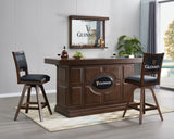ECI Furniture Guinness 30" Armless Barstool, Distressed Walnut - Set of 2 Distressed Walnut Wood solids and veneers
